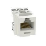 NETKEY Módulo de conector perforado, Cat 5e, Blanco - NKP5E88MIW