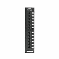 NETKEY Panel de parcheo, Terminación punchdown, CAT 6, 12 puertos, Montaje en pared (Requiere base 89 D - WB89D) - NK6PPG12WY