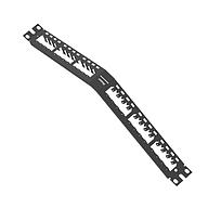 PANDUIT Panel de parcheo angulado de 24 puertos, 100% metálico,  1 UR. - CPA24BLY