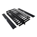 PANDUIT Organizador de cables horizontal, Doble cara, 1 UR, ABS, Negro - WMPSE